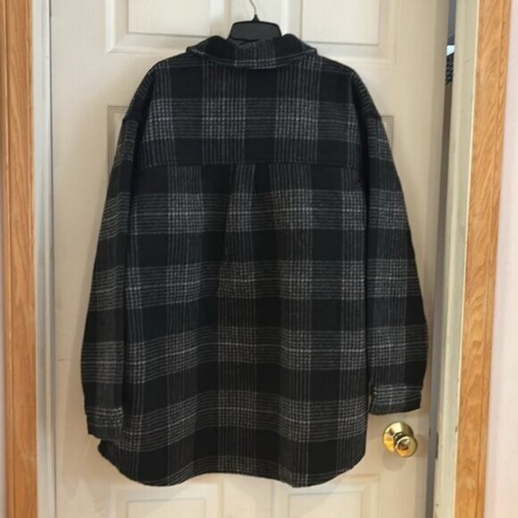 NWT George Black and Grey Plaid Shacket size 3x - Picture 4 of 4